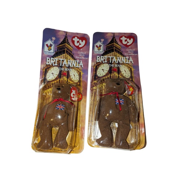 Ty Teenie Beanie Babies Glory Erin Britannia Maple Complete Set Plus Sealed - Picture 2 of 7